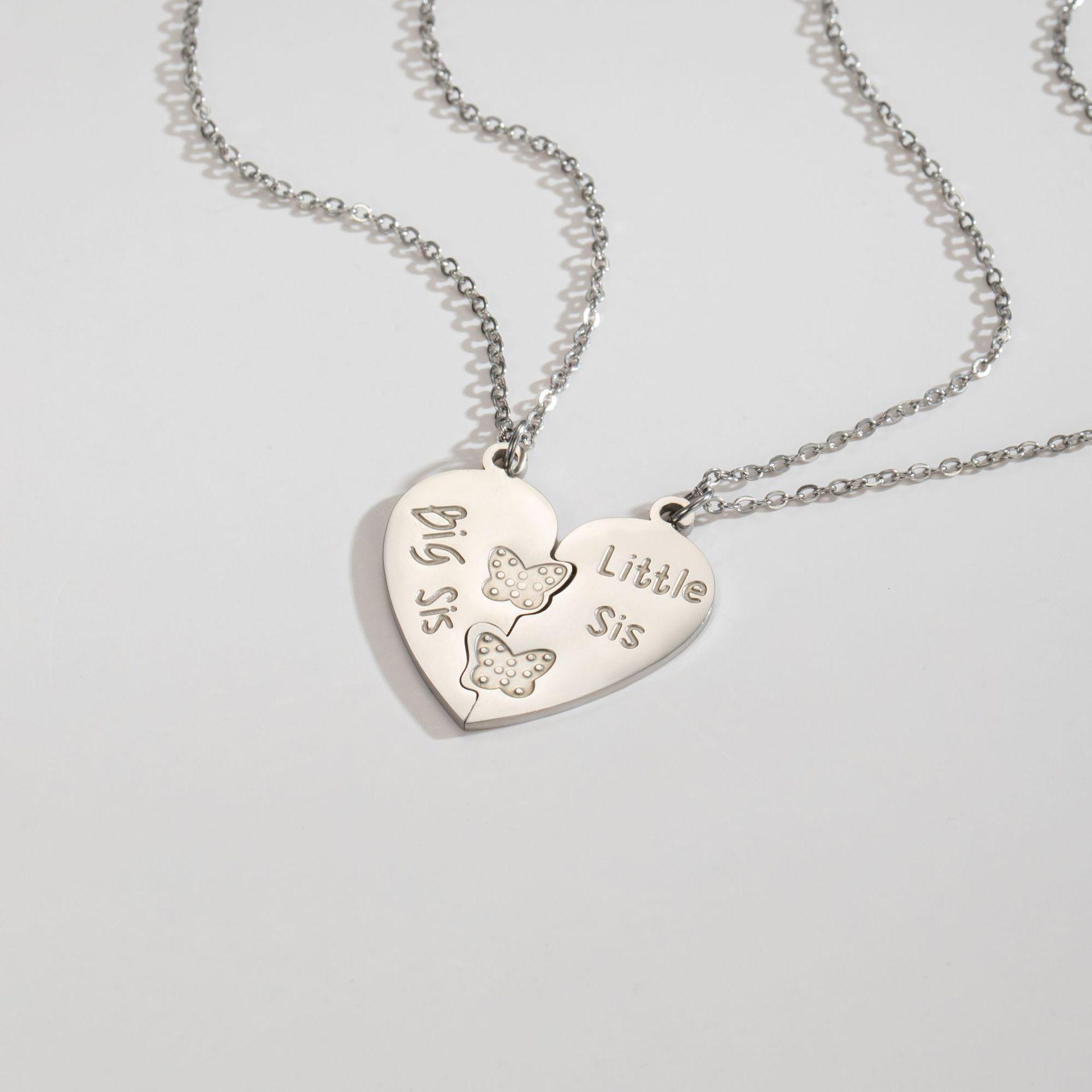 Stainless Steel Heart Pendant Necklace with Love Letter Charm - Chic and Simple Design for Couples
Stainless Steel Heart Pendant Necklace with Love Letter Charm - Chic and Simple Design for Couples