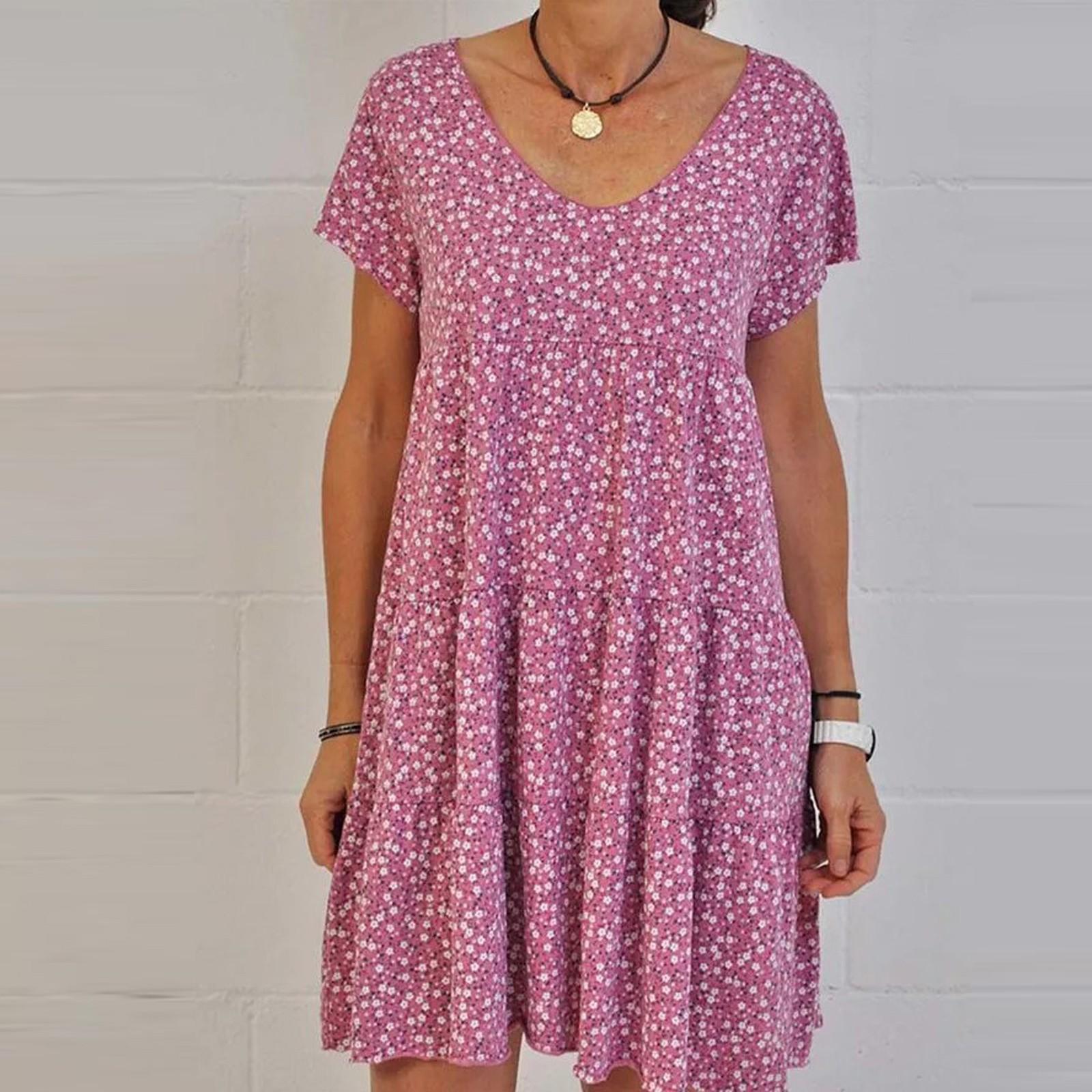 Women s Casual Fashion Slimming Floral Print Short-sleeved V-neck Dress XXL червоний
Women s Casual Fashion Slimming Floral Print Short-sleeved V-neck Dress XXL червоний