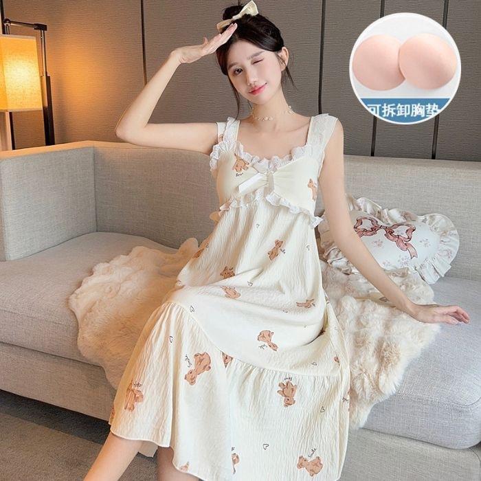 New sweet wind suspender nightdress women s summer cloud cotton loungewear 175(XXL)
New sweet wind suspender nightdress women s summer cloud cotton loungewear 175(XXL)