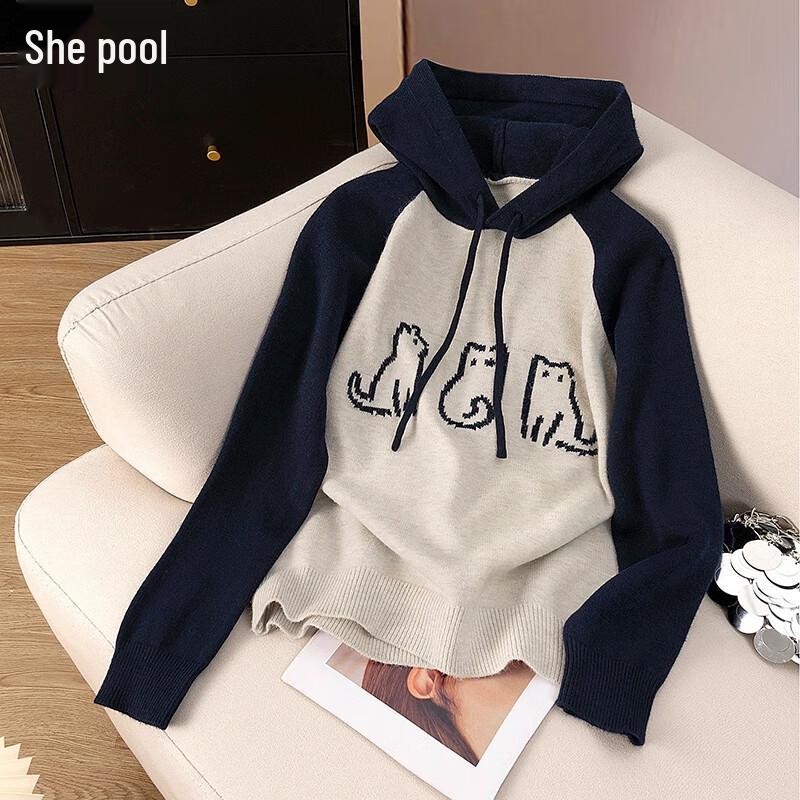 Women s Contrast Cartoon Hooded Knit Sweater One Size
Women s Contrast Cartoon Hooded Knit Sweater One Size