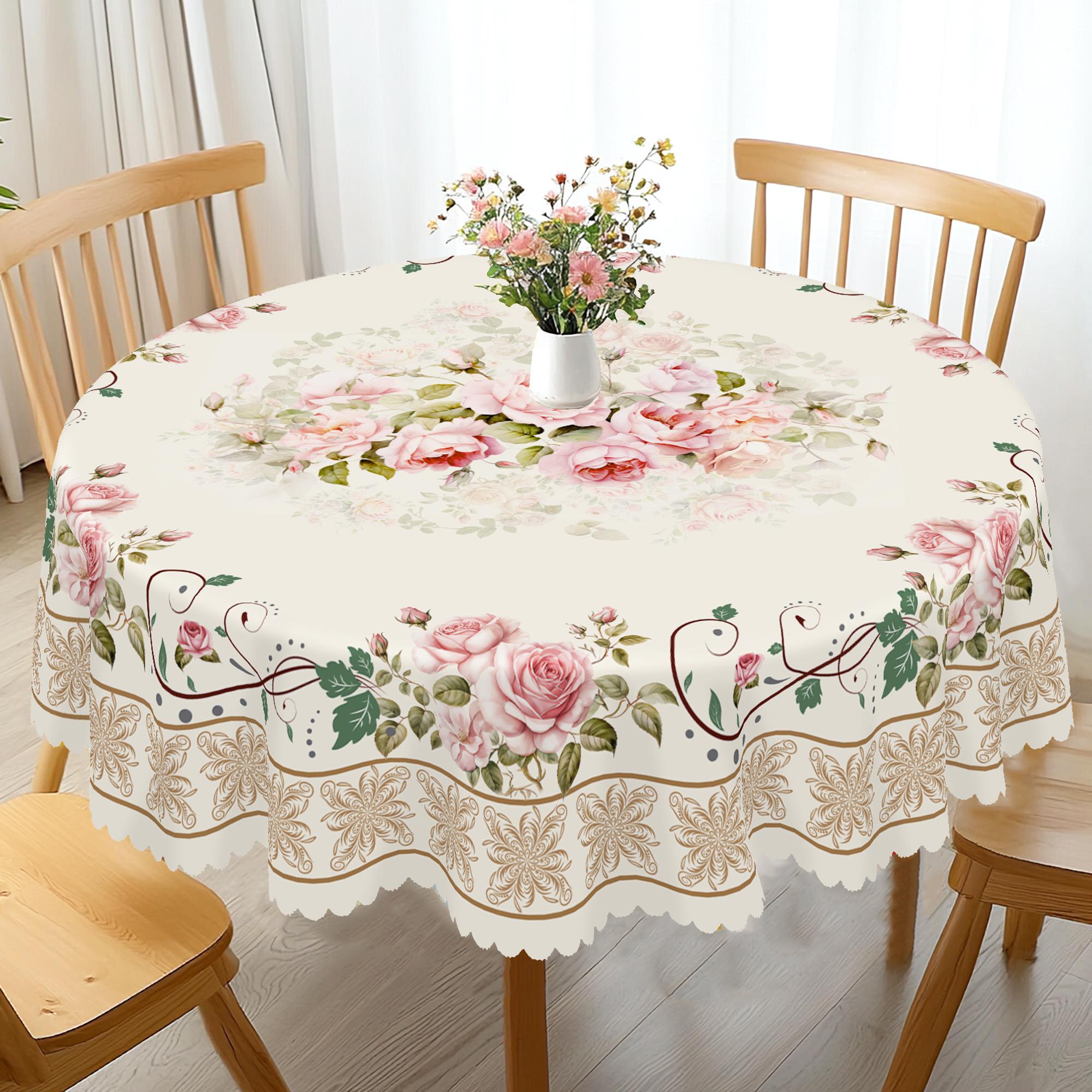 1 Piece Floral Round Tablecloth, 5 Sizes Available, Retro Floral Pattern Printed Tablecloth, Edge Embossing Process, Spring Garden Tablecloth Decorati 140x180cm
1 Piece Floral Round Tablecloth, 5 Sizes Available, Retro Floral Pattern Printed Tablecloth, Edge Embossing Process, Spring Garden Tablecloth Decorati 140x180cm