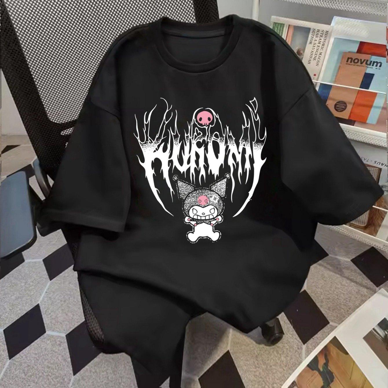 Devil Graffiti Kuromi Printed Tshirt Japanese Sweet Fashion Unisexs Plus Size Tshirt Y2K Loose Casual Short Sleeve Top M
Devil Graffiti Kuromi Printed Tshirt Japanese Sweet Fashion Unisexs Plus Size Tshirt Y2K Loose Casual Short Sleeve Top M