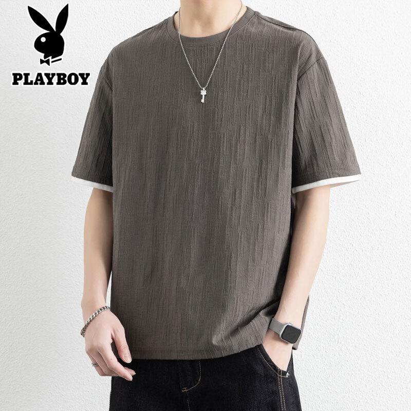 Мужская жаккардовая футболка PLAYBOY свободного кроя с круглым вырезом и коротким рукавом 2XL
Мужская жаккардовая футболка PLAYBOY свободного кроя с круглым вырезом и коротким рукавом 2XL