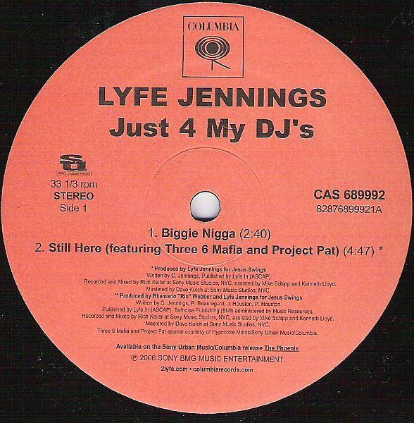 12inch Record LYFE JENNINGS - Just 4 My DJ s 82876899921 Columbia, Sony 2006 US Rap & Hip-Hop/R&B Used
12inch Record LYFE JENNINGS - Just 4 My DJ s 82876899921 Columbia, Sony 2006 US Rap & Hip-Hop/R&B Used