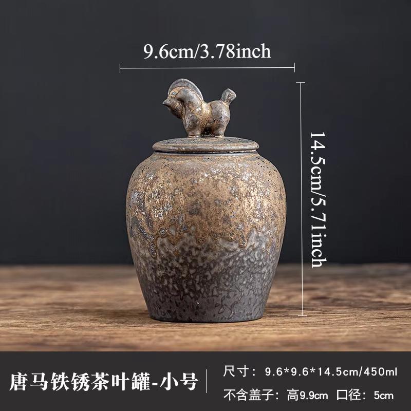 1pc Vintage coarse pottery tea can Household sealed jar Ceramic Pu erh tea can, Tea room supplies, Nut storage container
1pc Vintage coarse pottery tea can Household sealed jar Ceramic Pu erh tea can, Tea room supplies, Nut storage container