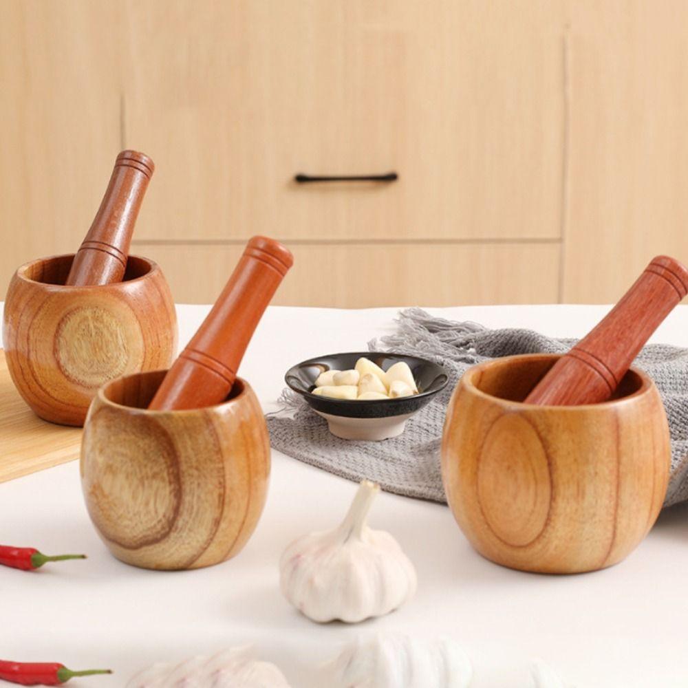 Convenient Wooden Mortar and Pestle Set Practical Manual Mashing Bowl Spice Grinder Kitchen S
Convenient Wooden Mortar and Pestle Set Practical Manual Mashing Bowl Spice Grinder Kitchen S
