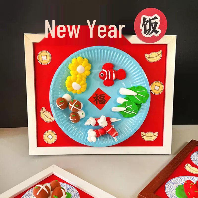 New Year s Eve DIY Clay Activity Kit for Kids and Parents White Frame - Five Plates Material Pack
New Year s Eve DIY Clay Activity Kit for Kids and Parents White Frame - Five Plates Material Pack