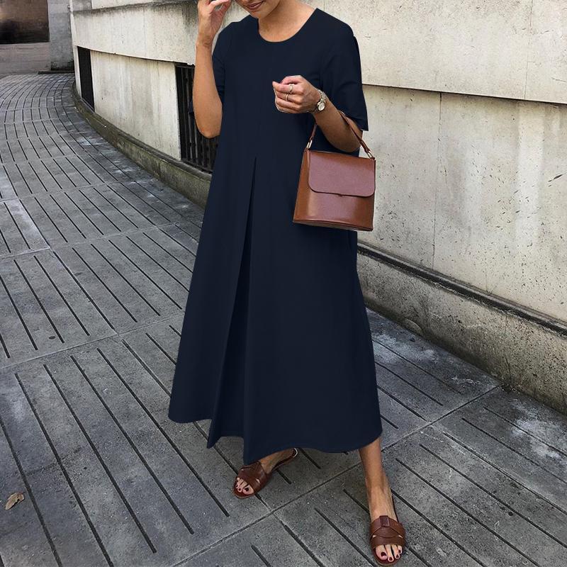 GMXIA Жіноча мода літо весна одноколірні повсякденні сукні з коротким рукавом і круглим вирізом XXXXXL темно-синього кольору
GMXIA Жіноча мода літо весна одноколірні повсякденні сукні з коротким рукавом і круглим вирізом XXXXXL темно-синього кольору