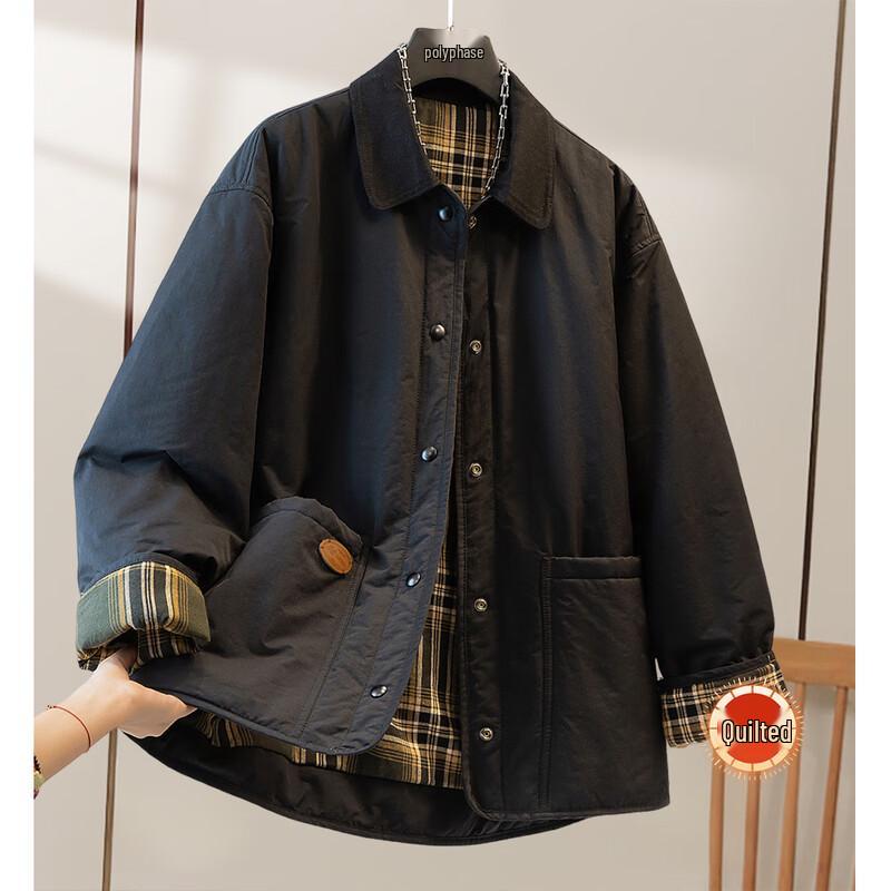 Women s Loose Fit Plaid Cotton Jacket S
Women s Loose Fit Plaid Cotton Jacket S