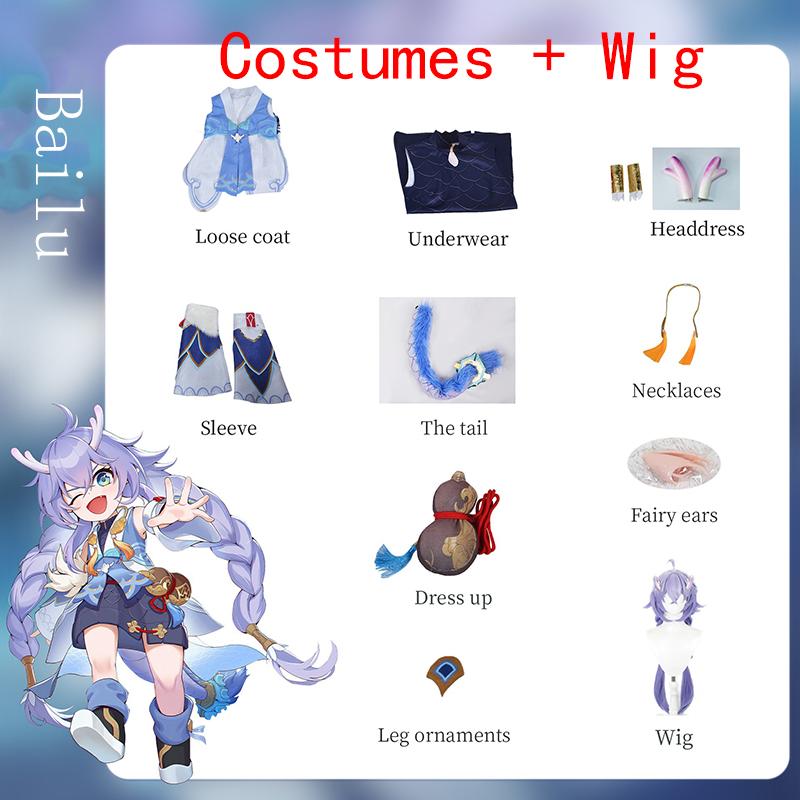 Ysir Honkai Impact Bailu Cos, одежда, комплект женской одежды в стиле аниме, простой костюм, одежда для косплея XL серый/синий
Ysir Honkai Impact Bailu Cos, одежда, комплект женской одежды в стиле аниме, простой костюм, одежда для косплея XL серый/синий
