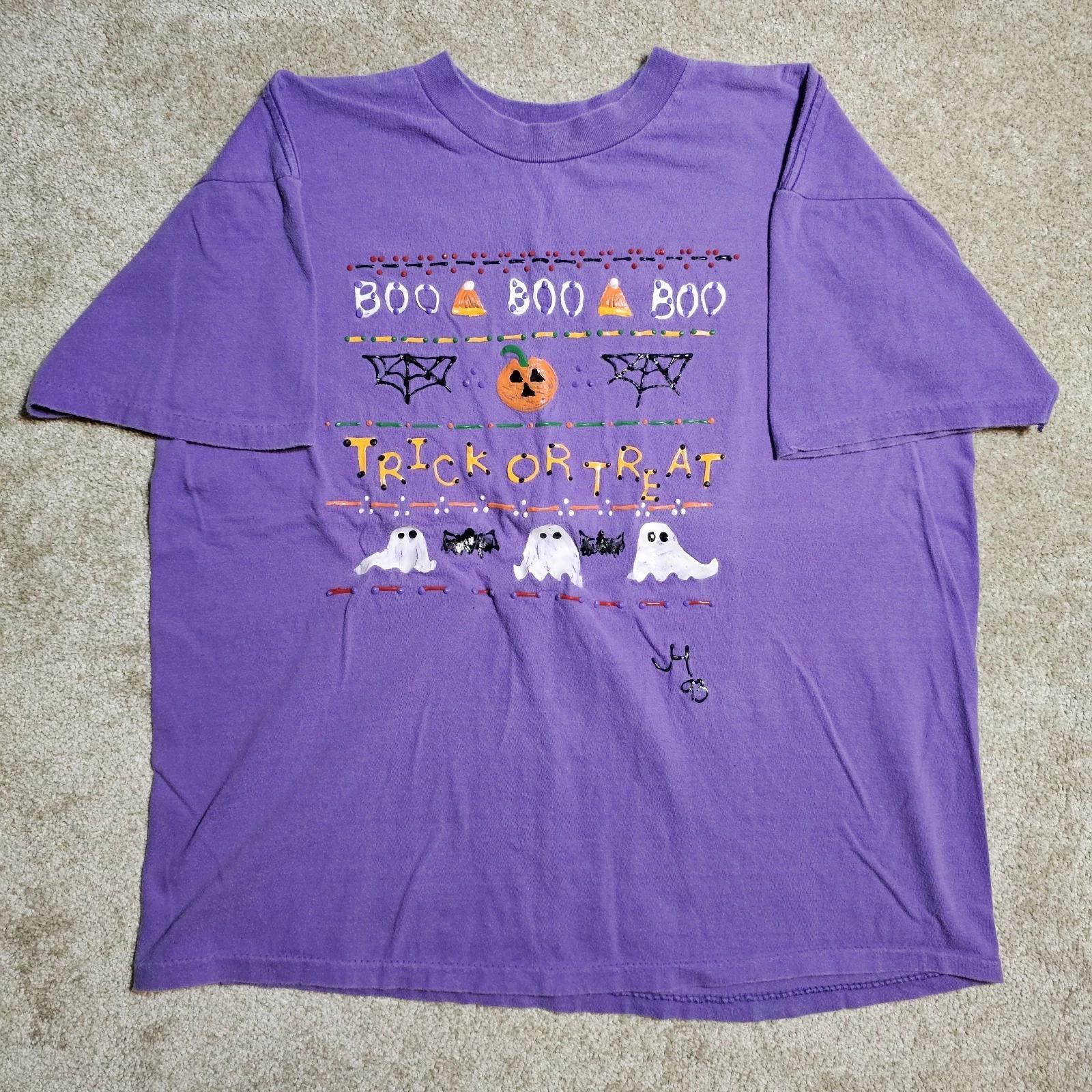 Vintage 90s Craft Painted Halloween T-shirt Mens XL Purple Single Stitch Ironic 2XL
Vintage 90s Craft Painted Halloween T-shirt Mens XL Purple Single Stitch Ironic 2XL