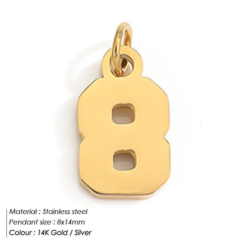 Stainless Steel Arabic Number Charms: DIY Jewelry Accessories Pendant Steel
Stainless Steel Arabic Number Charms: DIY Jewelry Accessories Pendant Steel