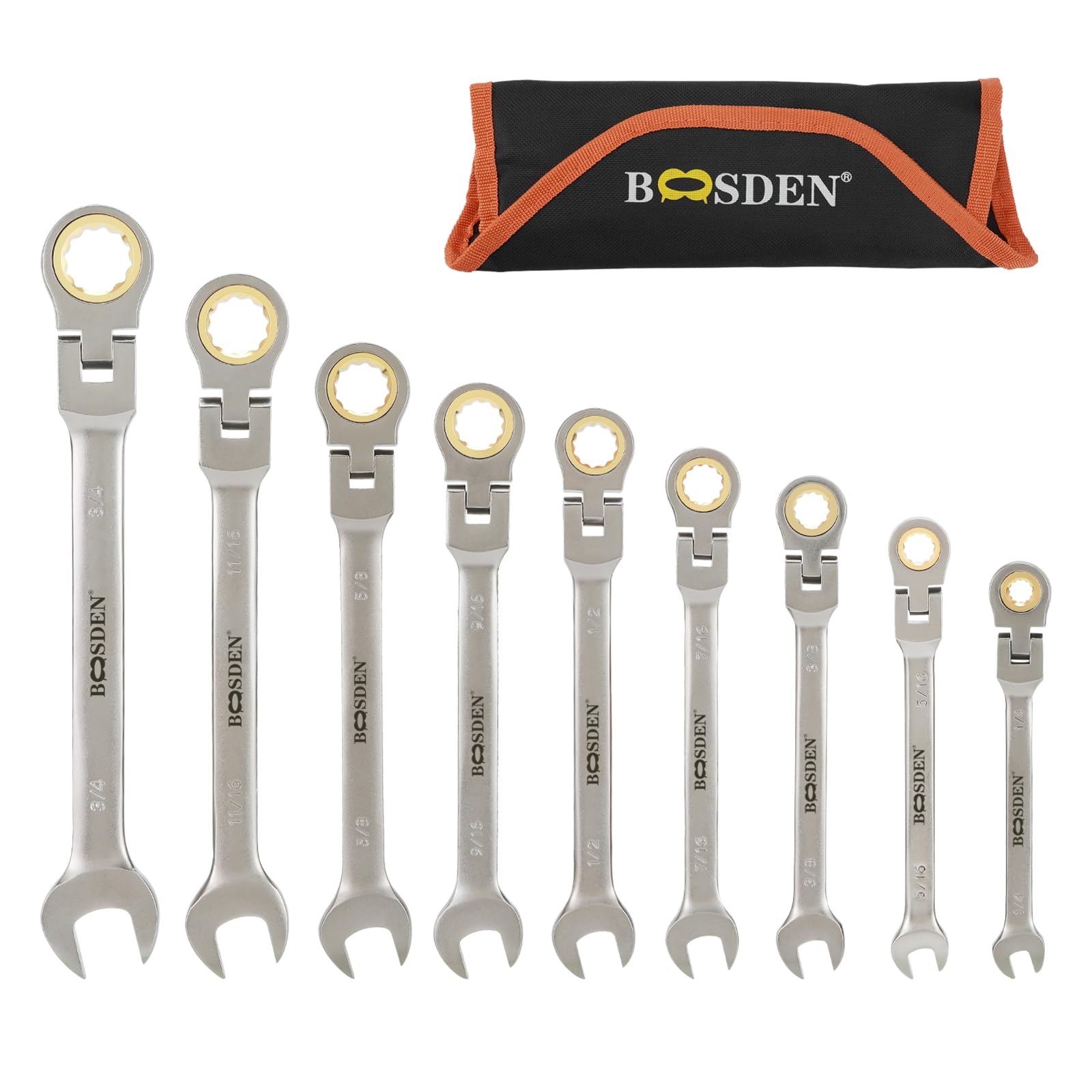 BOOSDEN Adjustable Ratchet Wrench SAE Swivel Combination Tool Set for DIY and Includes Storage Case Set, 9-Piece Set, Standard, Ratchet, Wrench,
BOOSDEN Adjustable Ratchet Wrench SAE Swivel Combination Tool Set for DIY and Includes Storage Case Set, 9-Piece Set, Standard, Ratchet, Wrench,