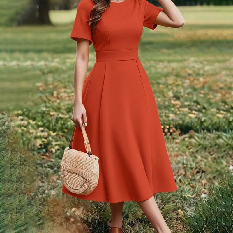 ZANZEA Женское повседневное летнее платье с круглым вырезом и коротким рукавом 5XL красный
ZANZEA Женское повседневное летнее платье с круглым вырезом и коротким рукавом 5XL красный