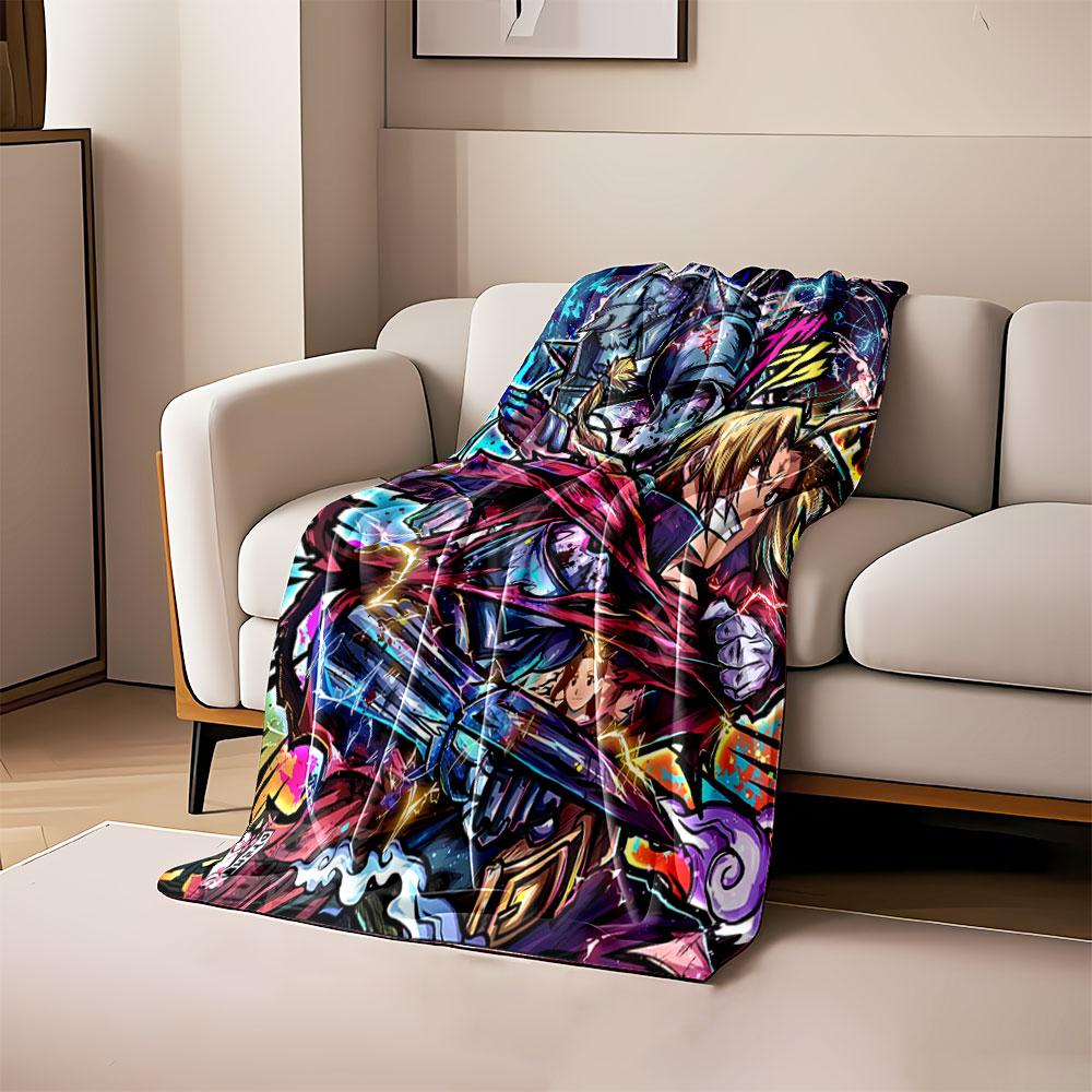 Energetic duo surrounded by vivid colors, alchemy symbols, and lightning. for all seasons blanket lunch break throw gift 80cm x 120cm
Energetic duo surrounded by vivid colors, alchemy symbols, and lightning. for all seasons blanket lunch break throw gift 80cm x 120cm