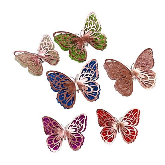 6 Pcs 3D Butterfly Wall Decor Double Layer Wings Butterfly Decorations Removable Glitter Metallic Hollow Room Mural Art рожевий колір золота
6 Pcs 3D Butterfly Wall Decor Double Layer Wings Butterfly Decorations Removable Glitter Metallic Hollow Room Mural Art рожевий колір золота