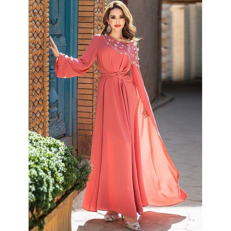 New Middle East Long sleeve Handmade Seam Drill Butterfly Tassel Dress Long Sleeved and Long Dres Pink 2XL
New Middle East Long sleeve Handmade Seam Drill Butterfly Tassel Dress Long Sleeved and Long Dres Pink 2XL