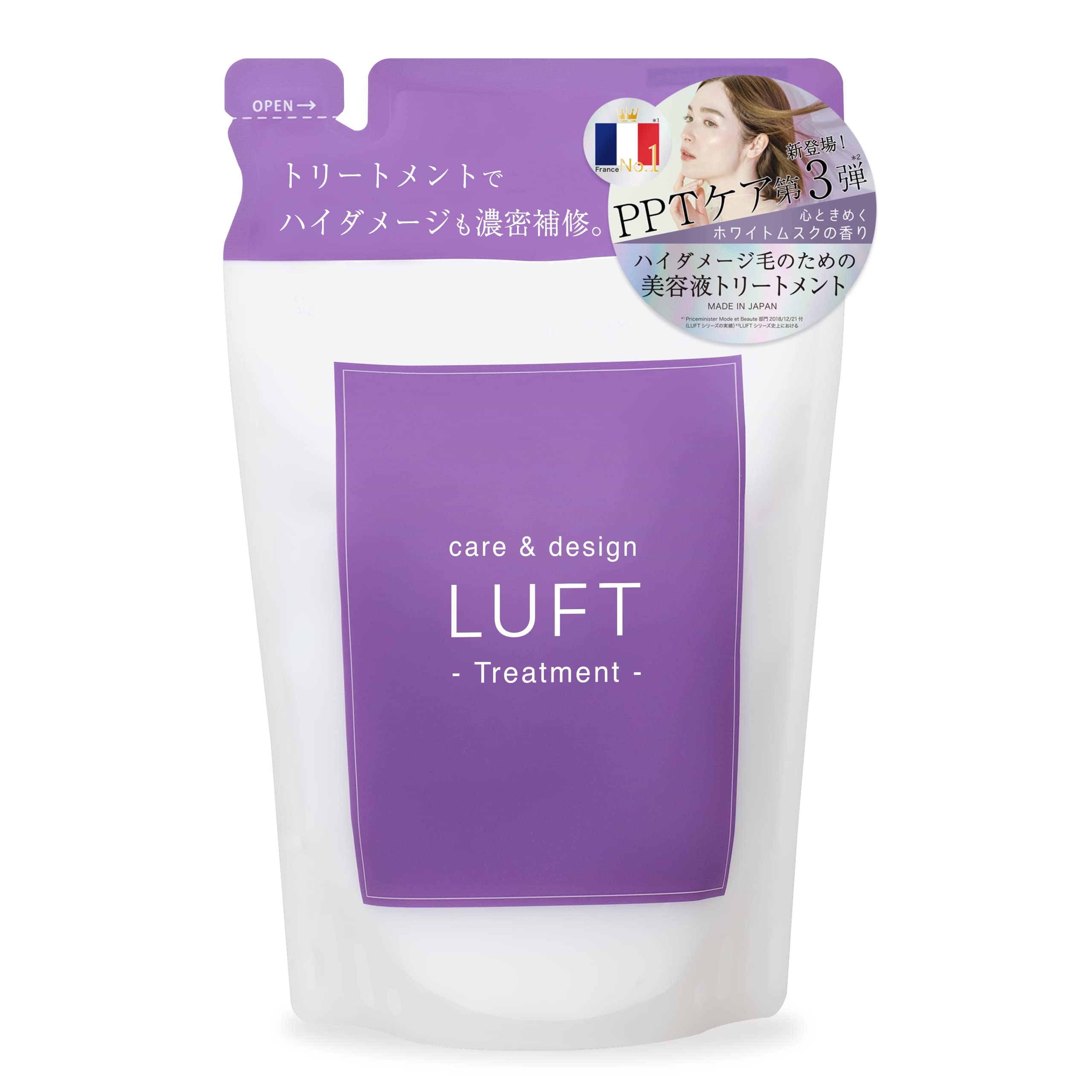 Сменный блок LUFT Treatment High Damage Repair Type с захватывающим ароматом белого мускуса 410 мл. Суперувлажняющий, высоковосстанавливающий финиш, содержит сыворотку с высоким содержанием PPT. Дизайн и уход
Сменный блок LUFT Treatment High Damage Repair Type с захватывающим ароматом белого мускуса 410 мл. Суперувлажняющий, высоковосстанавливающий финиш, содержит сыворотку с высоким содержанием PPT. Дизайн и уход