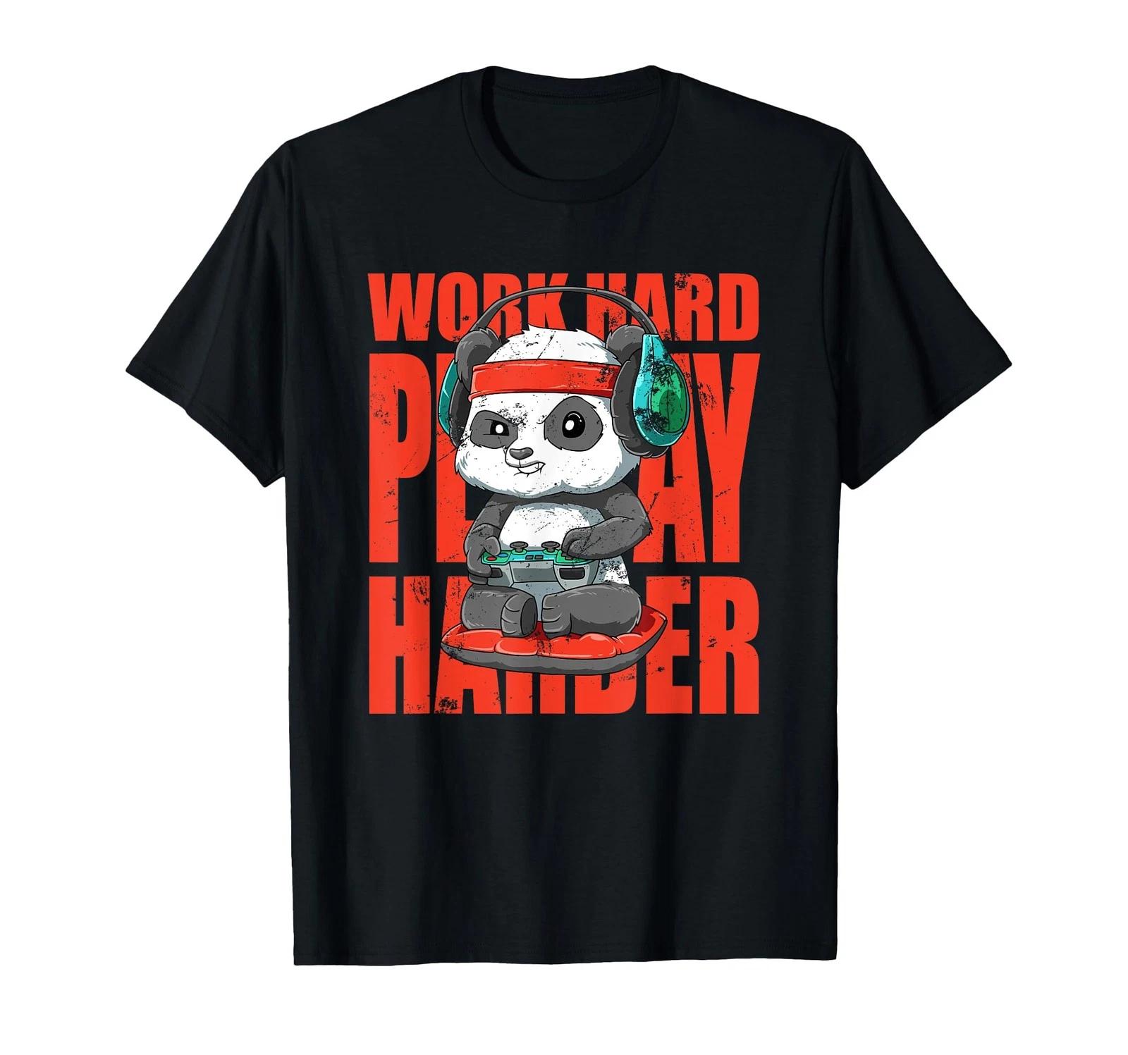 Work Hard Play Hardder Panda Game Funny Gamer Gift T-Shirt_ 2XL
Work Hard Play Hardder Panda Game Funny Gamer Gift T-Shirt_ 2XL