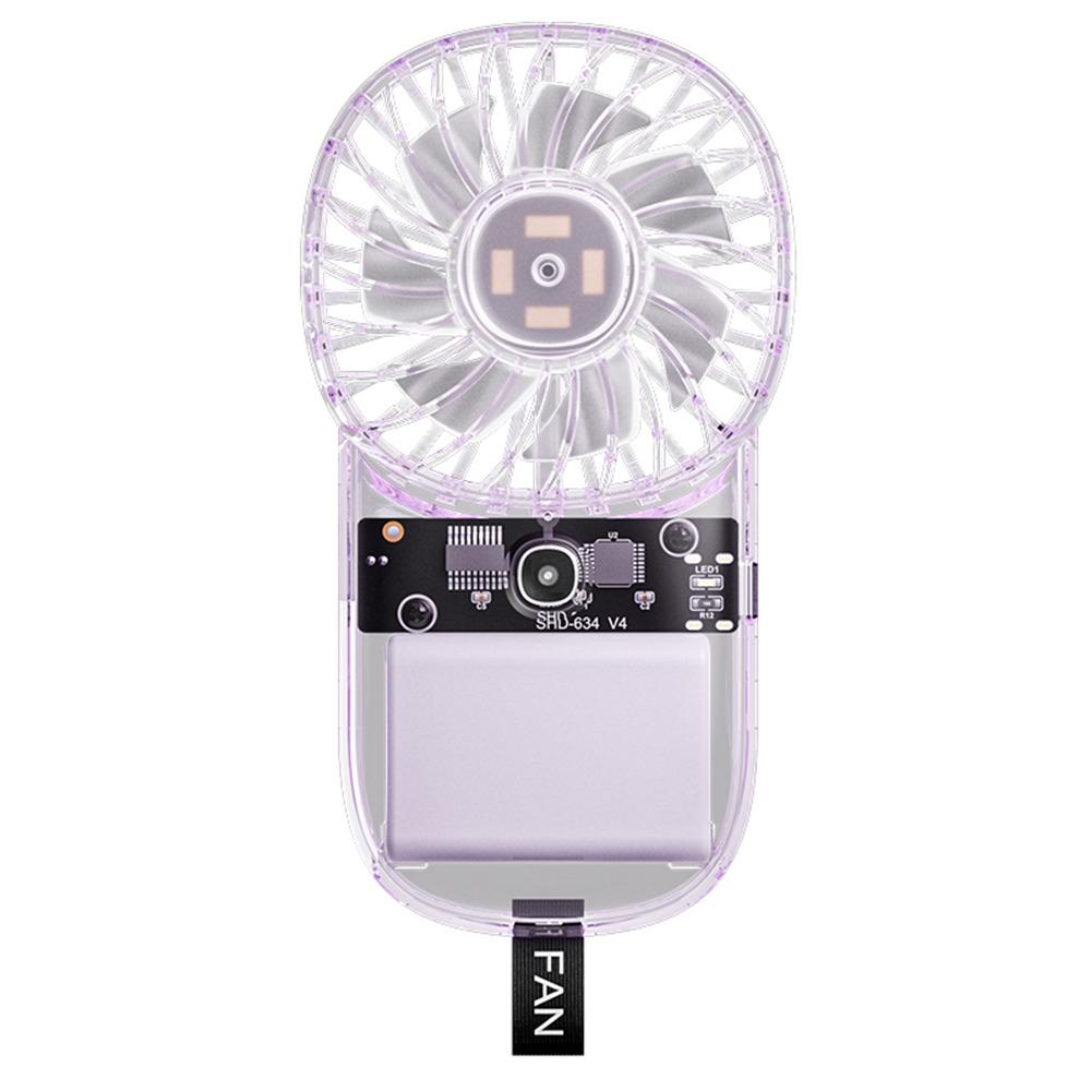 N19 Handheld Fan USB Rechargeable 5 Speeds Transparent Mini Fan with Colorful LED Light Light Purple
N19 Handheld Fan USB Rechargeable 5 Speeds Transparent Mini Fan with Colorful LED Light Light Purple