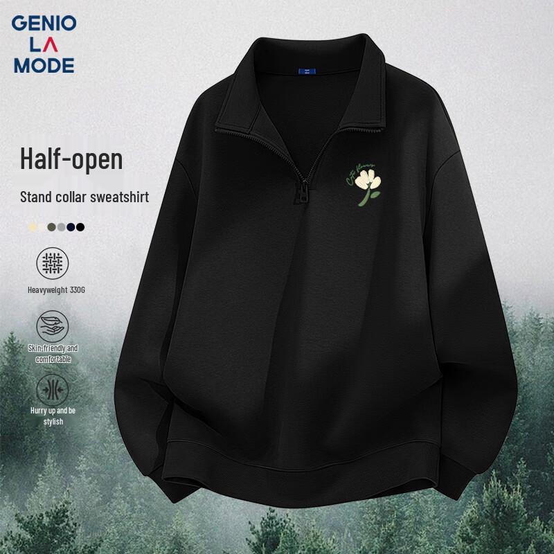 GENIOLAMODE Men s Half-Zip Stand Collar Heavyweight Sweatshirt M
GENIOLAMODE Men s Half-Zip Stand Collar Heavyweight Sweatshirt M