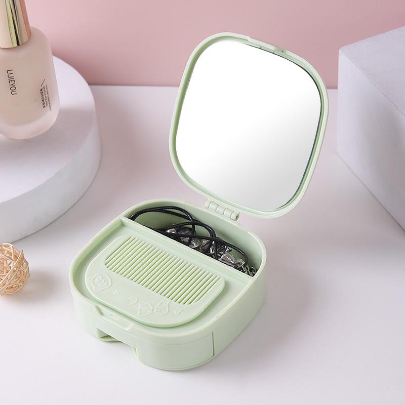 Portable Multi-Functional Vanity Mirror Jewelry Storage Box with Lid and Multi-Layer Compartments зелений
Portable Multi-Functional Vanity Mirror Jewelry Storage Box with Lid and Multi-Layer Compartments зелений