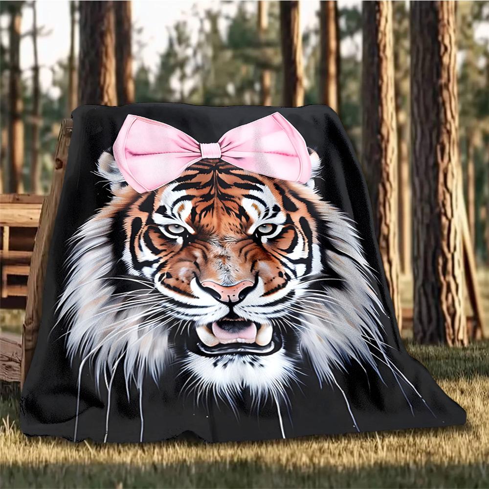 1pc Tiger Bow Outdoor Blanket - Soft Flannel Cozy for Travel & Camping - All-Season Warm Bed Cover, Machine Washable yy251229092 75x90cm
1pc Tiger Bow Outdoor Blanket - Soft Flannel Cozy for Travel & Camping - All-Season Warm Bed Cover, Machine Washable yy251229092 75x90cm