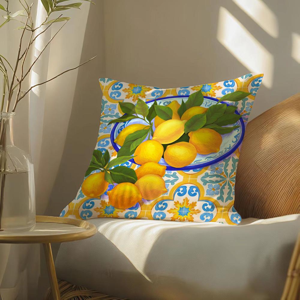 Classical luxury Lemon Pattern Cushion Cover Silky elegant Comfort Sofa Bed Invisible zipper Beach pillowcase 40X40cm
Classical luxury Lemon Pattern Cushion Cover Silky elegant Comfort Sofa Bed Invisible zipper Beach pillowcase 40X40cm