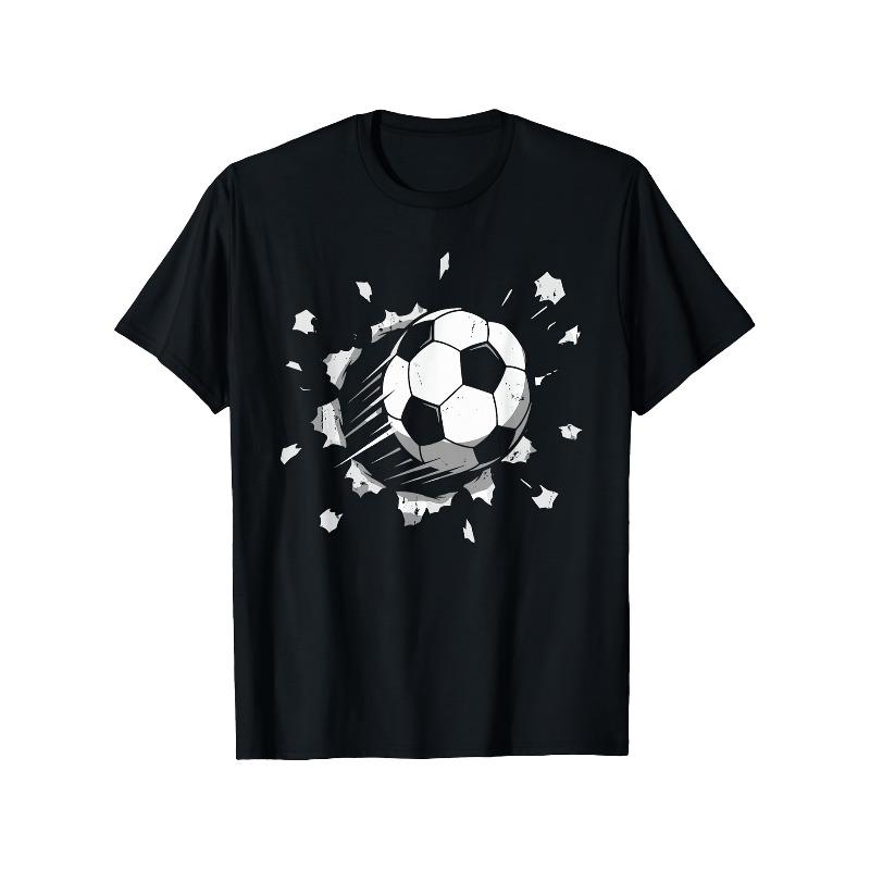European Size Men s Soccer T-Shirt with Breaking Through Wall Graphic - Dynamic Soccer Ball Print Crew Neck Short Sleeve, Machine Washable Shirt 4XL чорний
European Size Men s Soccer T-Shirt with Breaking Through Wall Graphic - Dynamic Soccer Ball Print Crew Neck Short Sleeve, Machine Washable Shirt 4XL чорний