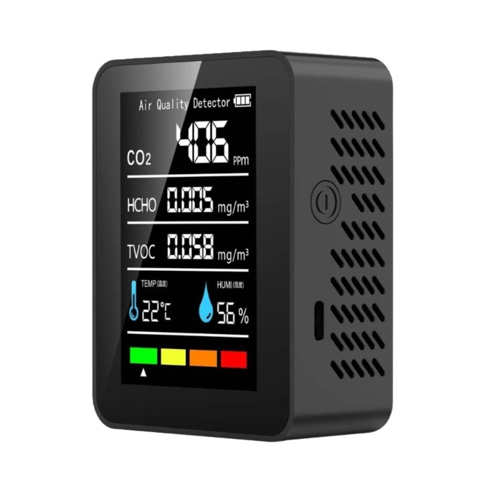 Smart 5 in 1 Air Quality Detector Indoor Formaldehyde Monitors Home, School, Hotel,Office чорний
Smart 5 in 1 Air Quality Detector Indoor Formaldehyde Monitors Home, School, Hotel,Office чорний