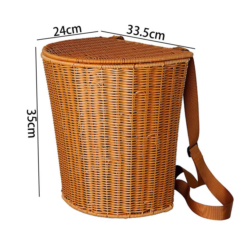 Imitation Rattan Reinforced Backpack Basket
Imitation Rattan Reinforced Backpack Basket