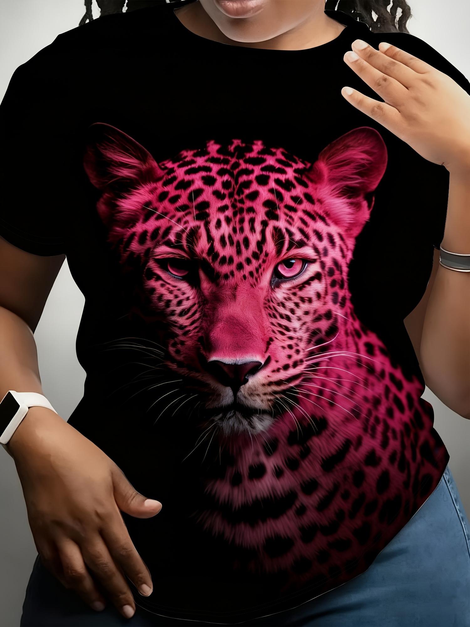 Women s Rose Red Cheetah Print T-Shirt - Sweet Color-Blocking Short Sleeve Top. Loose Round Neck Blouse Suitable for Casual Summer Outfits. Machine Wa S дубильная кора
Women s Rose Red Cheetah Print T-Shirt - Sweet Color-Blocking Short Sleeve Top. Loose Round Neck Blouse Suitable for Casual Summer Outfits. Machine Wa S дубильная кора