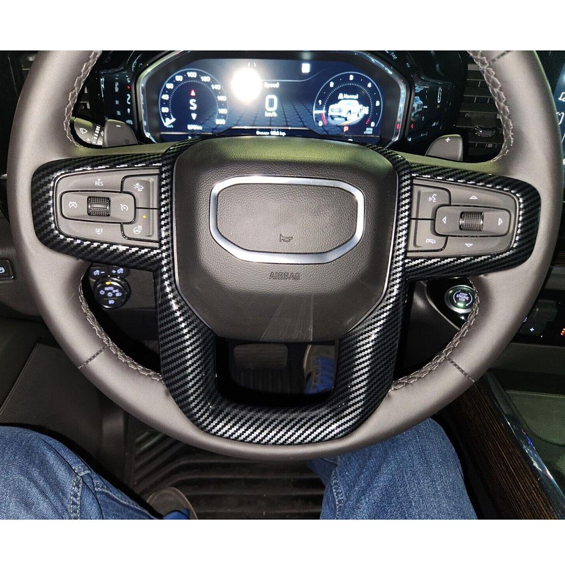 Цветная отделка рулевого колеса из углеродного волокна подходит для GMC Sierra 1500 2019-2023 / 2500HD 3500HD 2020-2023 / Yukon
Цветная отделка рулевого колеса из углеродного волокна подходит для GMC Sierra 1500 2019-2023 / 2500HD 3500HD 2020-2023 / Yukon