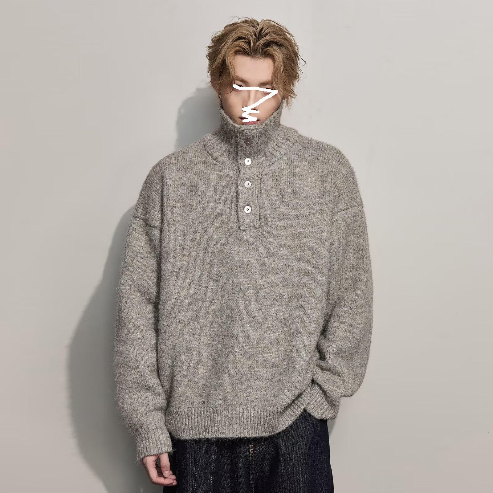 Men s High-Collar Thick Knitwear Pullover - Autumn/Winter Loose Long Sleeve Sweater L
Men s High-Collar Thick Knitwear Pullover - Autumn/Winter Loose Long Sleeve Sweater L