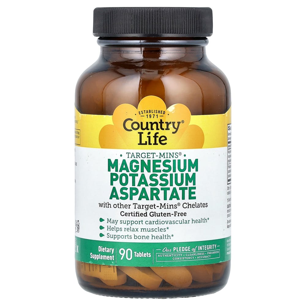 Country Life Target-Mins Magnesium Potassium Aspartate, 90 Tablets 90 pcs - 1 ea
Country Life Target-Mins Magnesium Potassium Aspartate, 90 Tablets 90 pcs - 1 ea