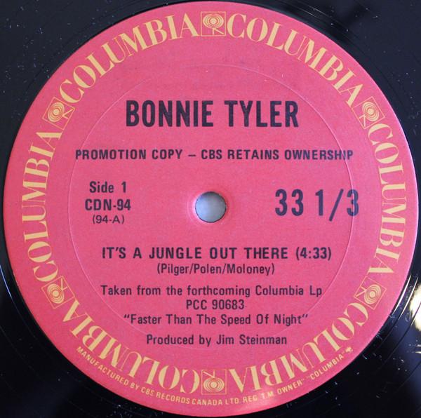 12inch Record BONNIE TYLER Its A Jungle Out There CDN94 Columbia 1983 Canada Rock Used
12inch Record BONNIE TYLER Its A Jungle Out There CDN94 Columbia 1983 Canada Rock Used