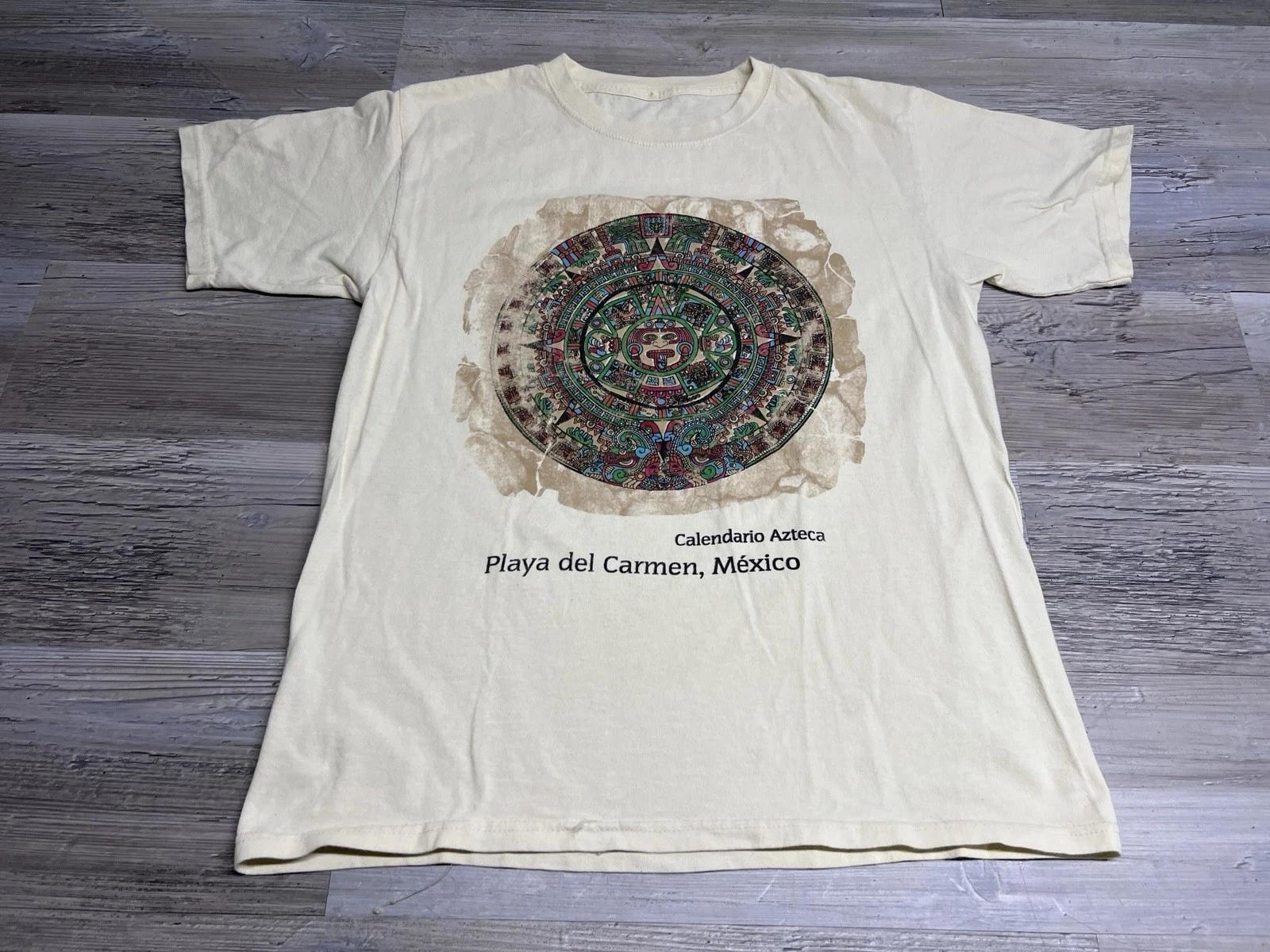 Vintage Playa del Carmen Mexico Souvenir T-Shirt Mayan Artwork Sz L Graphic Tee L
Vintage Playa del Carmen Mexico Souvenir T-Shirt Mayan Artwork Sz L Graphic Tee L