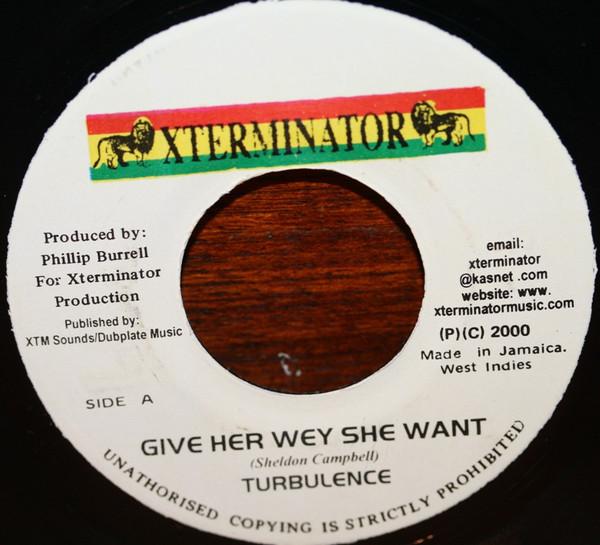 7inch Record TURBULENCE - Give Her Wey She Want NONE Xterminator 2000 Jamaica Reggae, Ska & Dub Used
7inch Record TURBULENCE - Give Her Wey She Want NONE Xterminator 2000 Jamaica Reggae, Ska & Dub Used