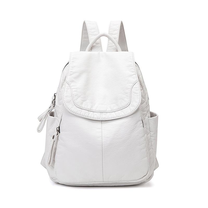 Women s Backpack White Washed Leather Backpack Female Small School Bags For Teenage Girls All-match Casual Travel Bag mochilitas 25cm-12cm-30cm
Women s Backpack White Washed Leather Backpack Female Small School Bags For Teenage Girls All-match Casual Travel Bag mochilitas 25cm-12cm-30cm
