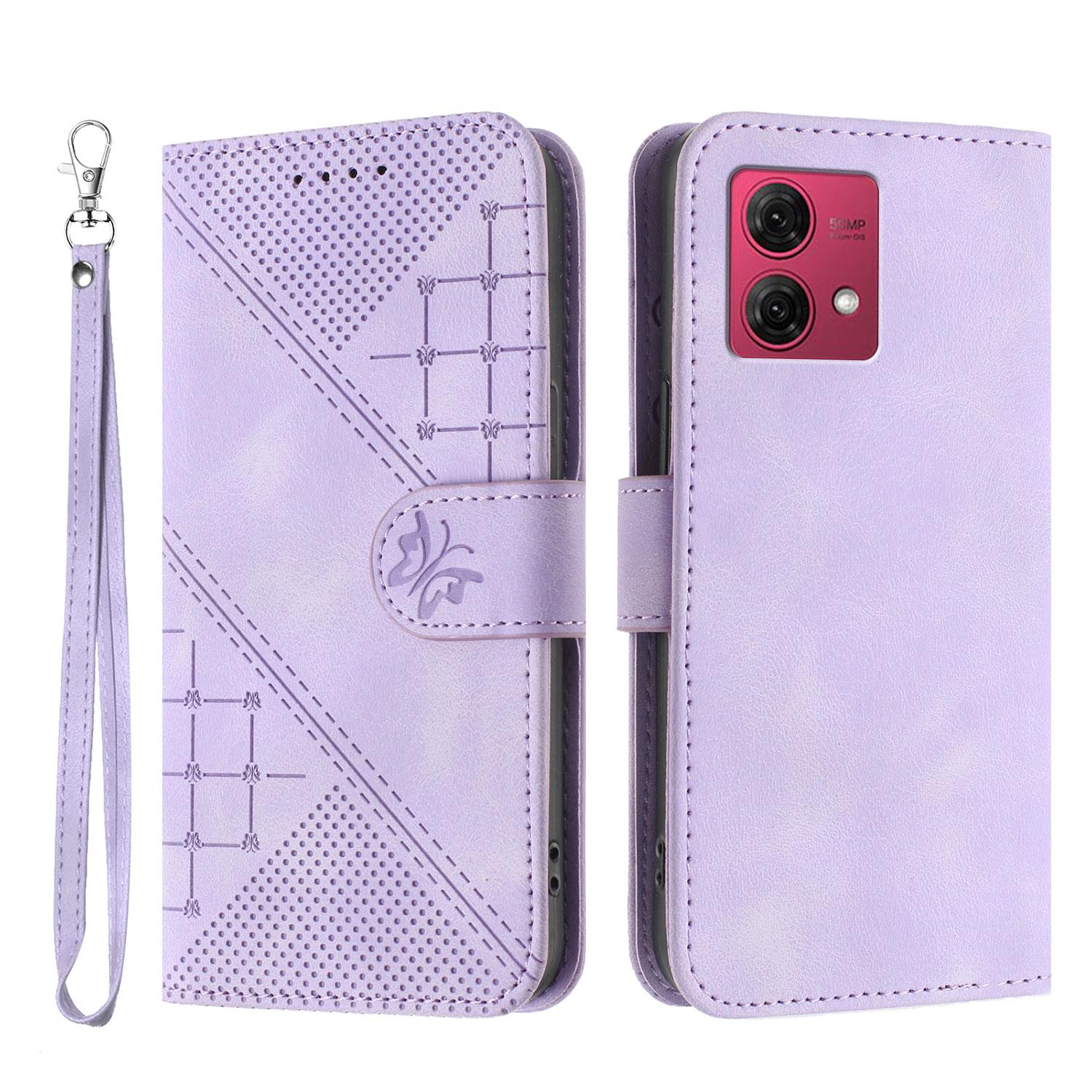 For Motorola Moto G84 5G Leather Wallet Case Butterfly Flower Imprinted Phone Cover with Strap Purple
For Motorola Moto G84 5G Leather Wallet Case Butterfly Flower Imprinted Phone Cover with Strap Purple