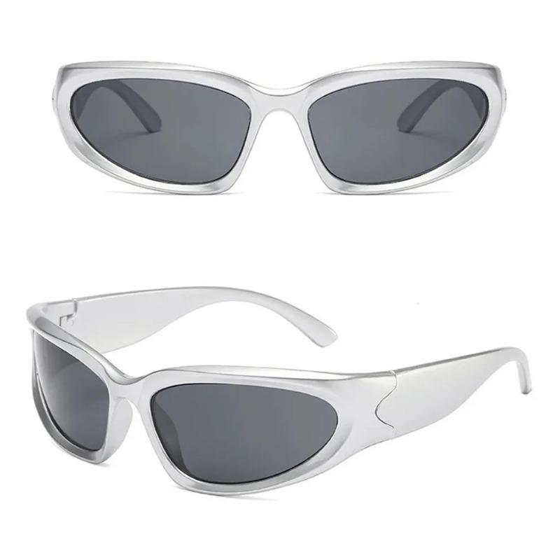 Y2K sunglasses for men and women, cyberpunk glasses, technological and high-end sunglasses, silver riding goggles
Y2K sunglasses for men and women, cyberpunk glasses, technological and high-end sunglasses, silver riding goggles