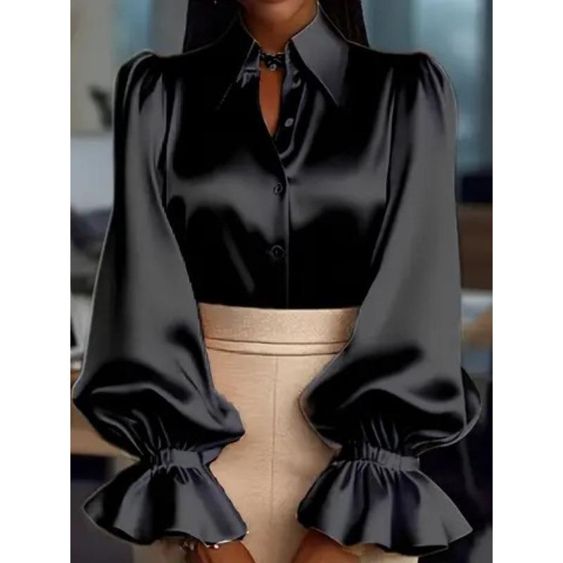 Women s Shirt New Spring Solid Color Long Sleeve Loose Satin Shirt for Women Fashion Temperament Commuting Button Up Tops Casual Office Women s Blouse S чёрный
Women s Shirt New Spring Solid Color Long Sleeve Loose Satin Shirt for Women Fashion Temperament Commuting Button Up Tops Casual Office Women s Blouse S чёрный
