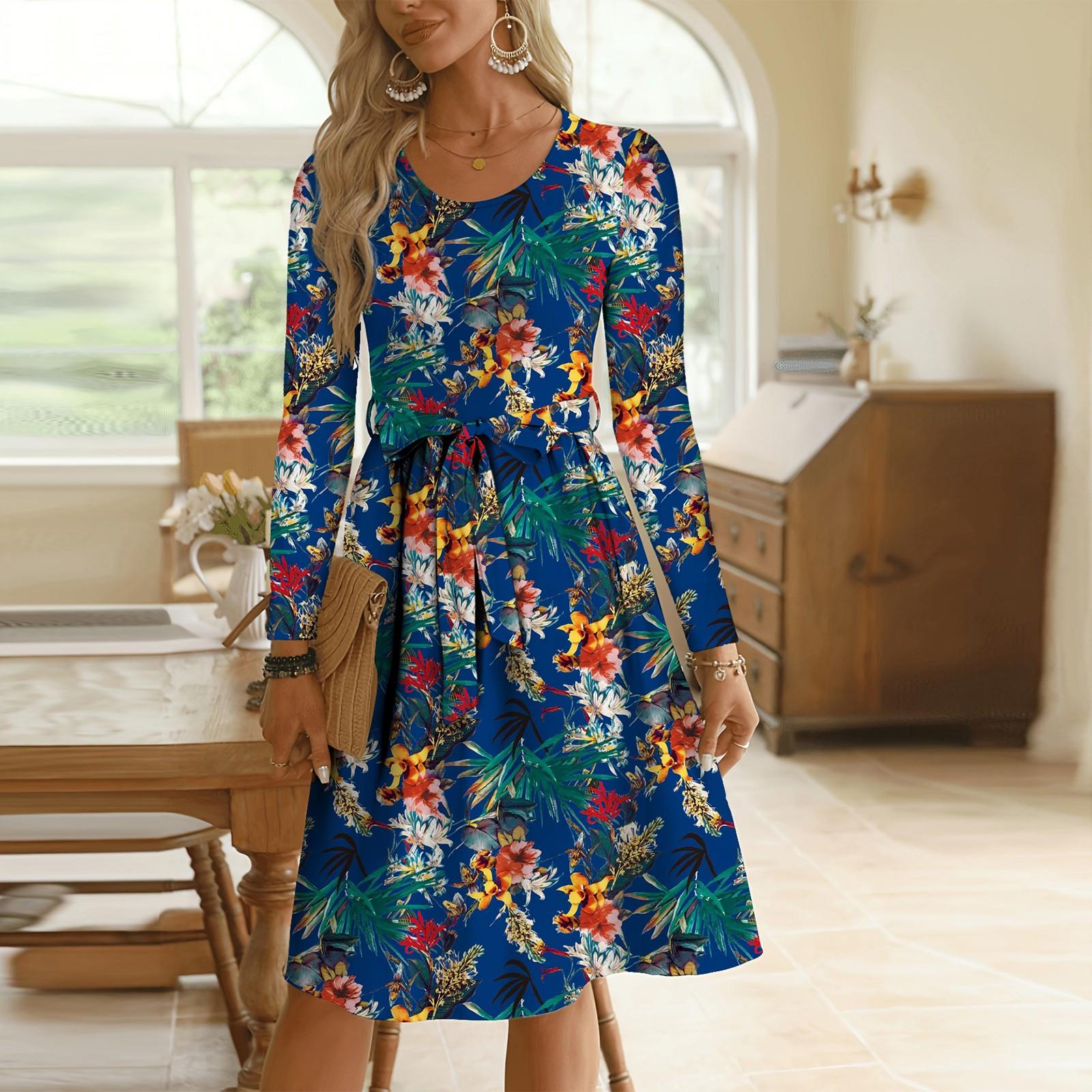 Women s Fashionable Retro Printed Color Blocked Waist Belt Casual Long Sleeved Dress XL
Women s Fashionable Retro Printed Color Blocked Waist Belt Casual Long Sleeved Dress XL