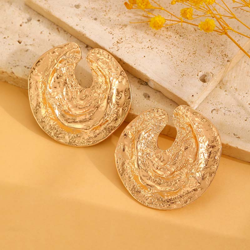 Exaggerated Metal Geometric Texture Stud Earrings for Women Vintage Gold Color Irregular Personality Earring Jewelry Party Gifts
Exaggerated Metal Geometric Texture Stud Earrings for Women Vintage Gold Color Irregular Personality Earring Jewelry Party Gifts