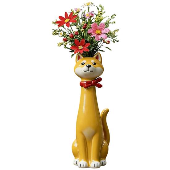 Quirky Dog Vase Handcrafted Whimsical Animal Flower Vase Resin Decorative Vase for Desk Shelf Boho Home Decor Gift for Dog Lovers D
Quirky Dog Vase Handcrafted Whimsical Animal Flower Vase Resin Decorative Vase for Desk Shelf Boho Home Decor Gift for Dog Lovers D