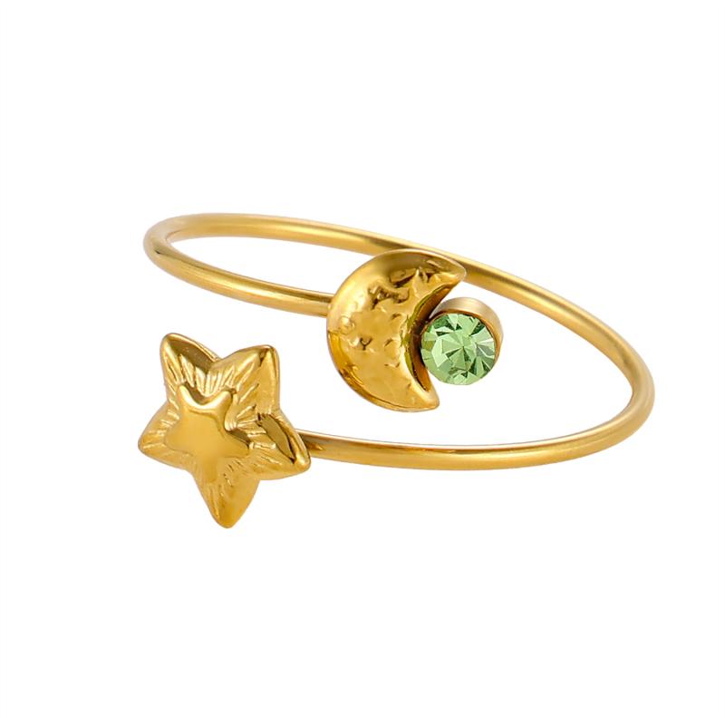 CARLIDANA Gold Plated Stainless Steel Minimalist Star Moon Open Zircon Ring Trendy Celestial Fashion Finger Rings Women Jewelry resizable
CARLIDANA Gold Plated Stainless Steel Minimalist Star Moon Open Zircon Ring Trendy Celestial Fashion Finger Rings Women Jewelry resizable