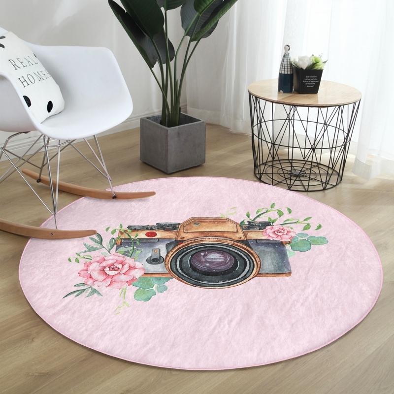 День святого Валентина Тематический специальный дизайн Цифровая печать Современный розовый круглый ковер для спальни с моющимся нескользящим основанием 
День святого Валентина Тематический специальный дизайн Цифровая печать Современный розовый круглый ковер для спальни с моющимся нескользящим основанием