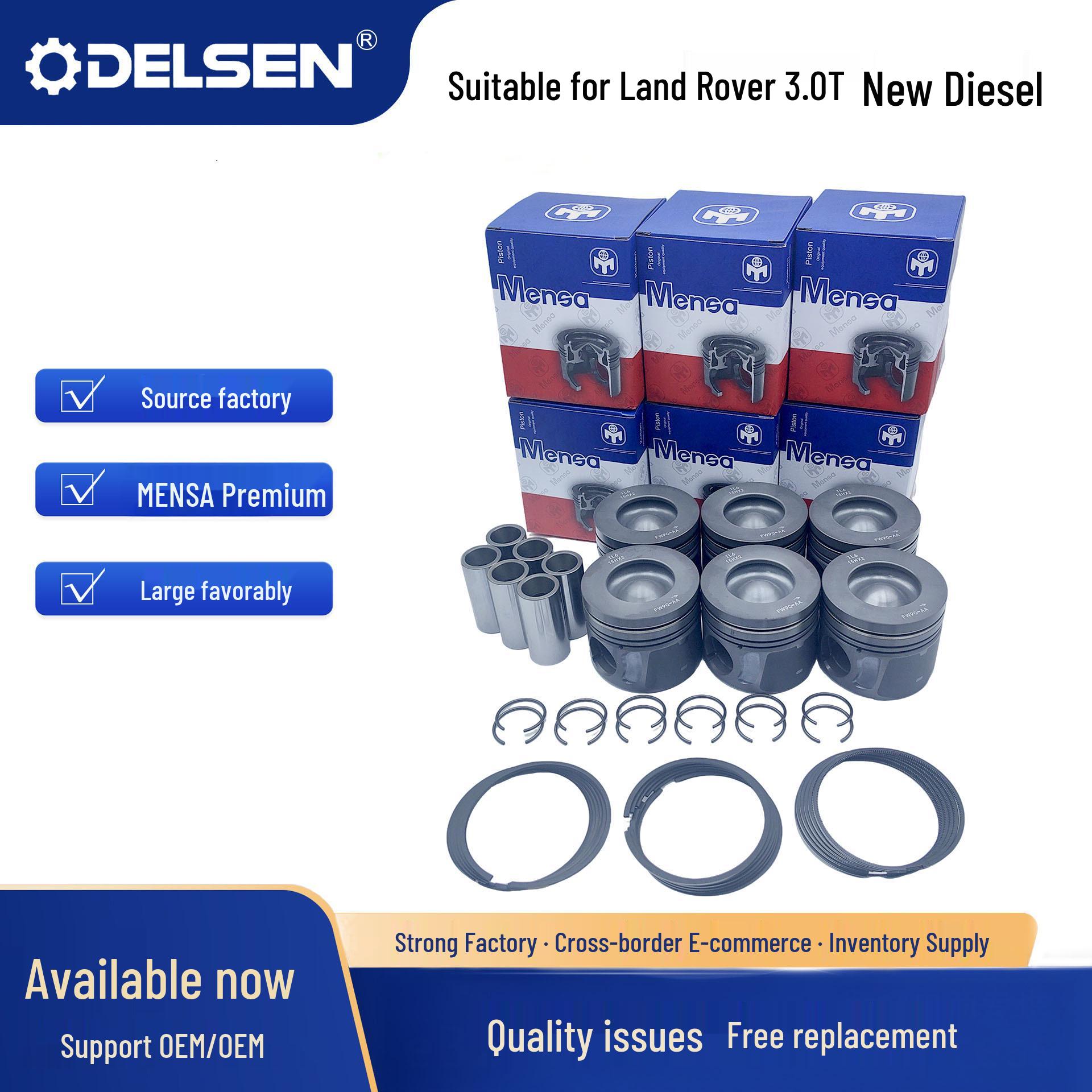 Compatible 6-Cylinder Diesel Piston for Land Rover 3.0T MENSA Premium Engine Standard
Compatible 6-Cylinder Diesel Piston for Land Rover 3.0T MENSA Premium Engine Standard