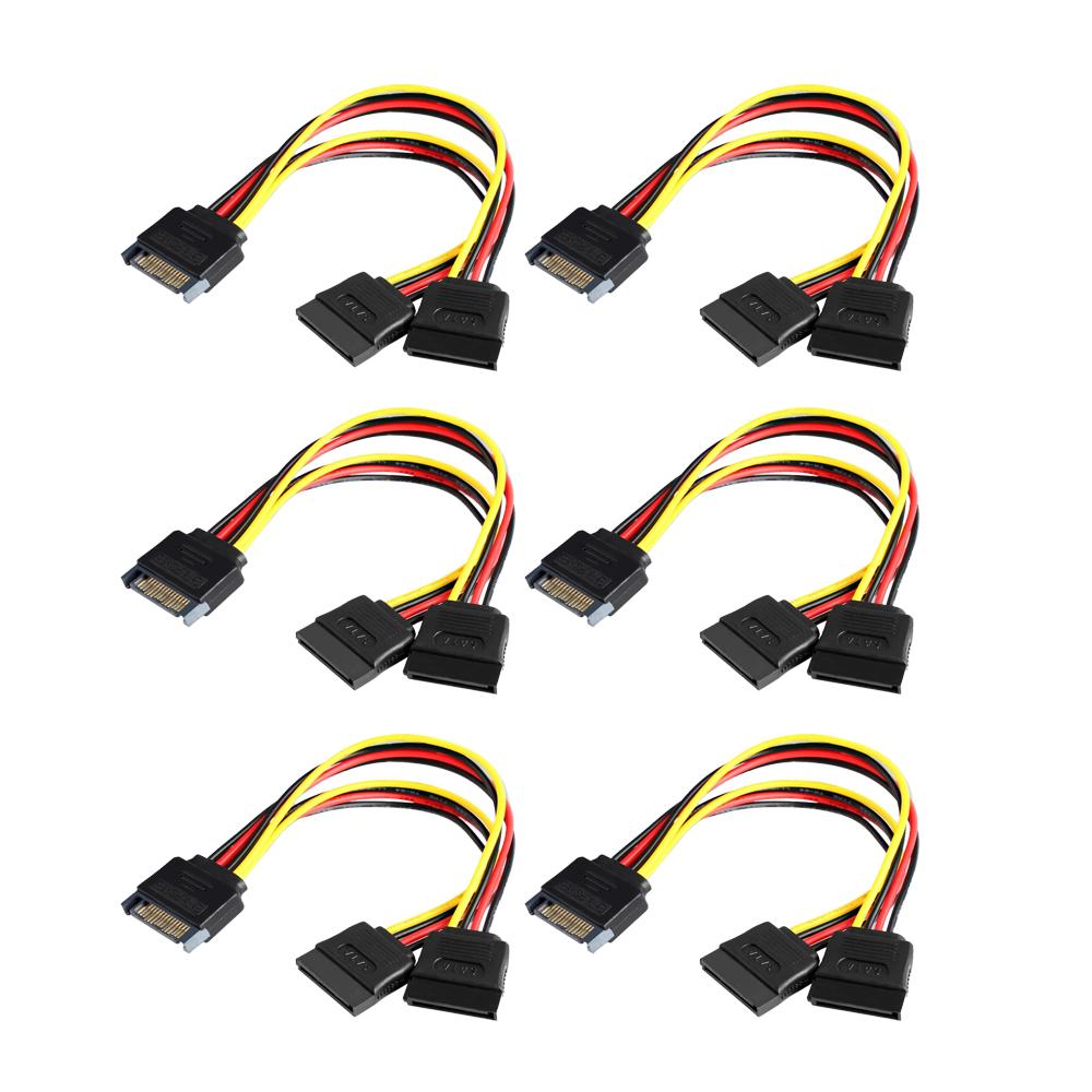 SATA Power Extension Cable, 6 Pack 15 Pin SATA Male to Female Extender Cable Cord Adapter for Hard Drive Disk, HDD, SSD, PCIE 20CM
SATA Power Extension Cable, 6 Pack 15 Pin SATA Male to Female Extender Cable Cord Adapter for Hard Drive Disk, HDD, SSD, PCIE 20CM
