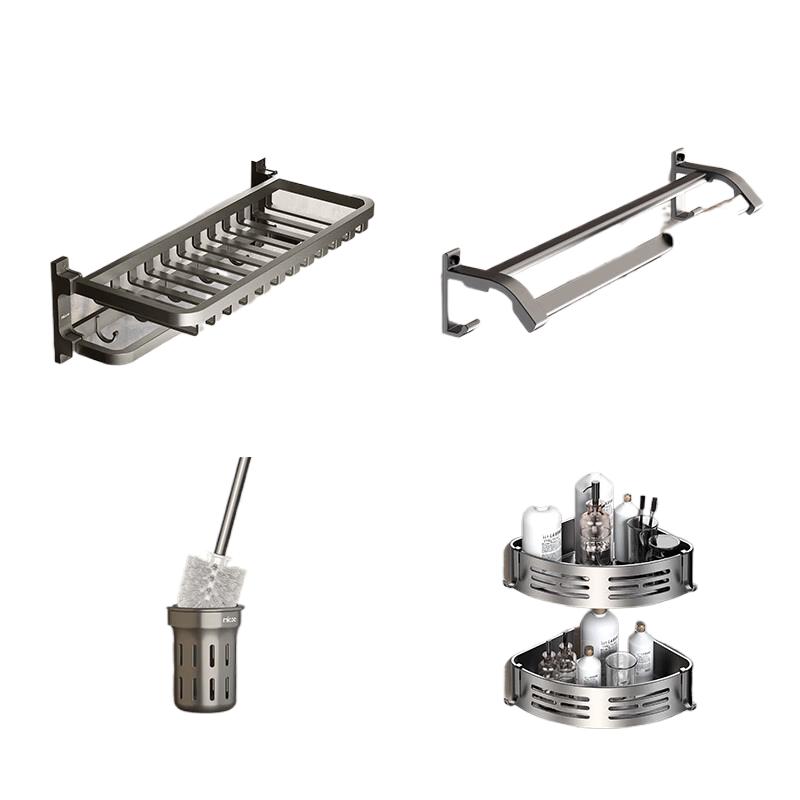 Siji Muge Gunmetal Grey Space Aluminum Bathroom Shelf & Towel Rack 4-Piece Set
Siji Muge Gunmetal Grey Space Aluminum Bathroom Shelf & Towel Rack 4-Piece Set